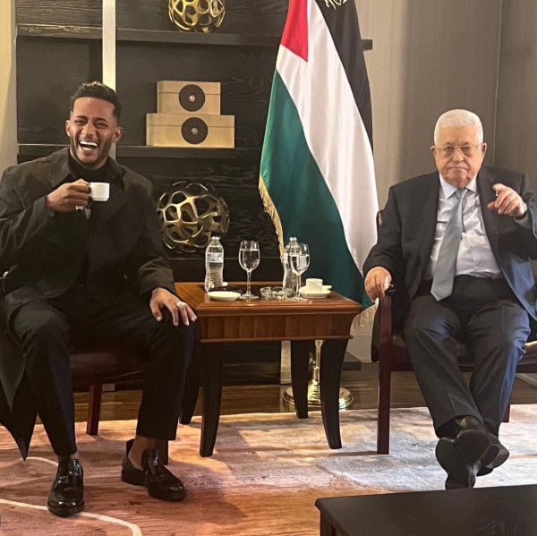 بالصور والفيديو الرئيس محمود عباس يستقبل محمد رمضان فى نيويورك